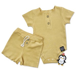 Baby Cool 2dielny letný set pre bábätká- Minimal, horčicový veľkosť: 62 (2-4m)