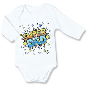 Baby Cool Detské body - Super Dad graffiti veľkosť: 80 (9-12m)