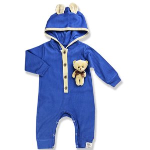 Baby Cool Overal pre bábätká- Macko, modrý veľkosť: 80 (9-12m)
