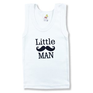 BABY´S WEAR Detské tričko - Little Man, biele veľkosť: 104 (4roky)