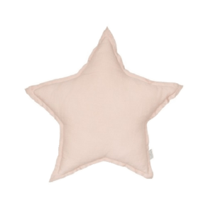 Mini ľanový vankúš hviezda púdrovo ružová 36 cm