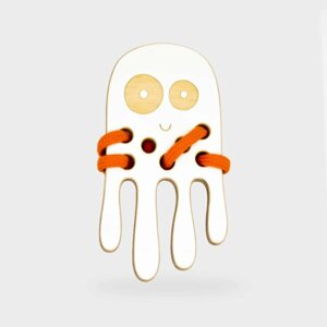 Drevená prepletacia hračka- chobotnica