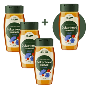 3+1 ZADARMO 4Slim: Sladidlo z čakanky klasik (350 g)