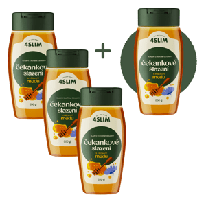 3+1 ZADARMO 4Slim: Čakankové sladidlo s príchuťou medu (350 g)
