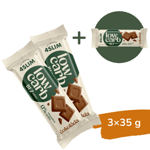 2+1 ZADARMO: 4Slim LOW CARB čokoláda (35 g)