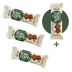 3+1 ZADARMO 4Slim: LOW CARB čokoláda (35 g)