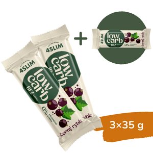 2+1 ZADARMO: 4Slim LOW CARB čierna ríbezľa (35 g)