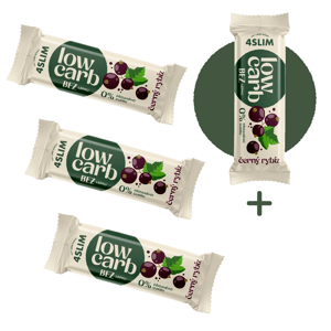3+1 ZADARMO 4Slim: LOW CARB čierna ríbezľa (35 g)