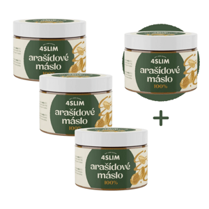 3+1 ZADARMO 4Slim: Arašídové maslo 100% (500 g)