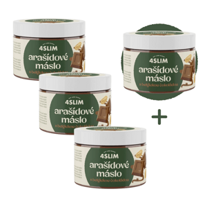 3+1 ZADARMO 4Slim: Arašídové maslo s belgickou čokoládou (500 g)