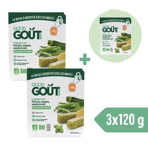 2+1 ZADARMO: Good Gout BIO BLW Tyčinky z hrášku a cukety (120 g)