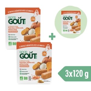 2+1 ZADARMO: Good Gout BIO BLW Tyčinky z červenej šošovice a tekvice (120 g)
