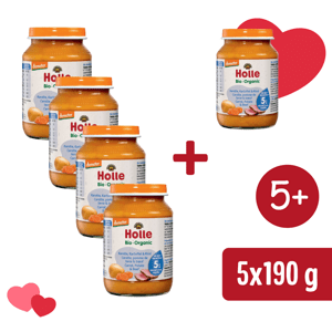 4+1 ZADARMO: Holle BIO Mrkva so zemiakmi a hovädzím mäsom (190 g)
