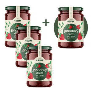3+1 ZADARMO 4Slim: 100% džem jahodový (280 g)
