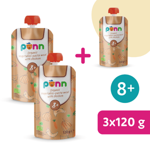 2+1 ZADARMO: SALVEST Põnn BIO Kuriatko s cestovinami 120 g)