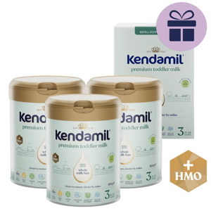 3x Kendamil Premium 3 HMO+ (800 g) + ZDARMA 600 g