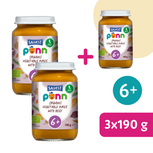 2+1 ZADARMO: SALVEST Põnn BIO Hovädzie mäso so zeleninovým pyré (190 g)