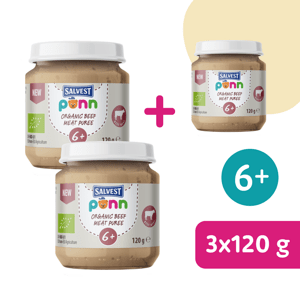 2+1 ZADARMO: SALVEST Põnn BIO Hovädzie pyré (120 g)