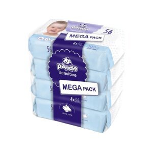 Panda Detské vlhčené obrúsky Sensitive (4× 56 ks)