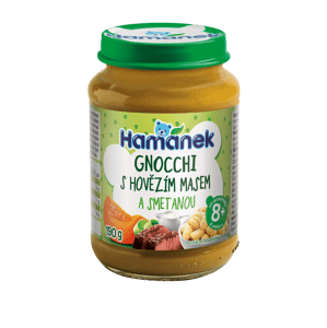 Hamánek Gnocchi s hovädzím mäsom v smotanovej omáčke 8m+ (190 g)