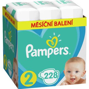 Pampers New Baby Mesačné balenie detských plienok veľ. 2 (228 ks)