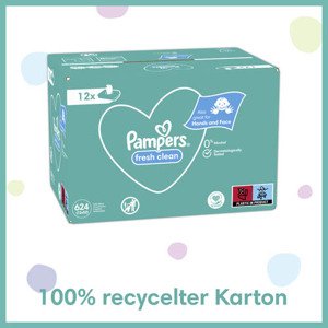 Pampers Fresh Clean Detské vlhčené obrúsky (12× 52 ks)