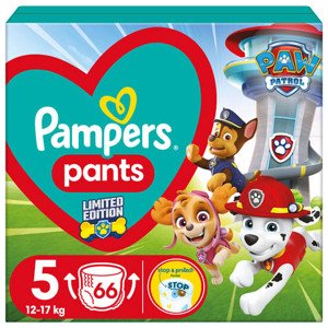 Pampers Pants Carry Pack Paw Patrol Plienkové nohavičky veľ. 5 (66 ks)