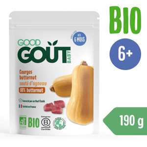 Good Gout BIO Maslová tekvica s jahňacím mäsom (190 g)