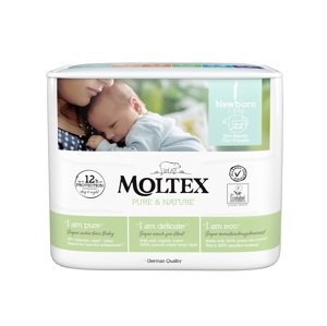 Moltex Pure & Nature Newborn 2–4 kg (22 ks), eko plienky