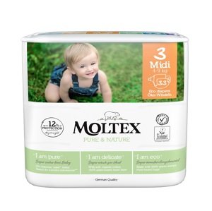 Moltex Pure & Nature Midi 4–9 kg (33 ks), eko plienky