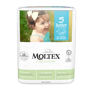 Moltex Pure & Nature Junior 11–16 kg (25 ks), eko plienky