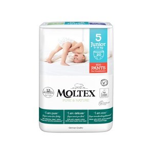 Moltex Pure & Nature Junior 9–14 kg (20 ks), eko plienkové nohavičky