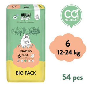 Muumi Baby 6 Junior 12-24 kg (54 ks), eko plienky