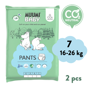 Muumi Baby Pants 7 XL 16-26 kg (2 ks), nohavičkové eko plienky