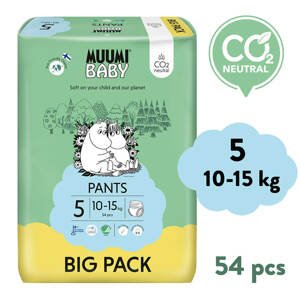 Muumi Baby Pants 5 Maxi+ 10-15 kg (54 ks), nohavičkové eko plienky
