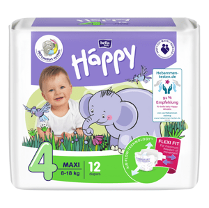 Bella Baby Happy Detské plienky Maxi veľ. 4 (12 ks)