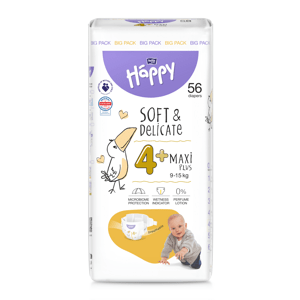 Bella Baby Happy Detské plienky Maxi Plus Pack veľ. 4+ (56 ks)