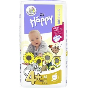 Bella Baby Happy Detské plienky Maxi Plus Big Pack veľ. 4+ (62 ks)