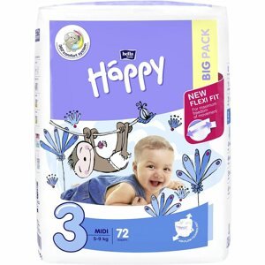 Bella Baby Happy Detské plienky Midi Big Pack veľ. 3 (72 ks)