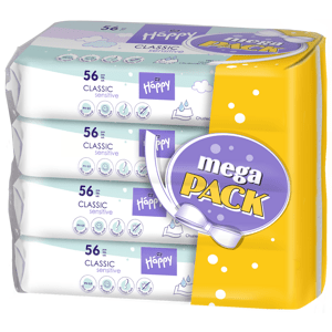 Bella Happy Baby Čistiace obrúsky Classic Sensitive (4× 56 ks)