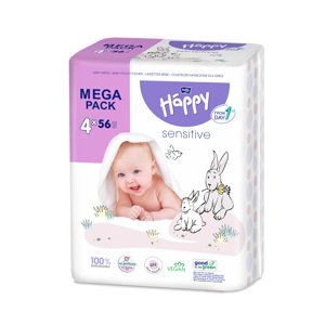 Bella Happy Baby Megapack čistiacich obrúskov Sensitive (4× 56 ks)