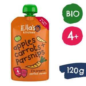 Ella's Kitchen BIO Mrkva, jablko a paštrnák (120 g)