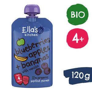 Ella's Kitchen BIO Jablko, čučoriedka a banán (120 g)