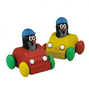 Pískacie auto s Krtkom - žlté