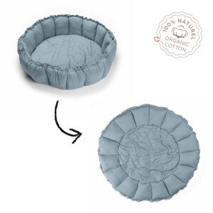 Play&Go Bloom detské hniezdo Organic Dusty Blue