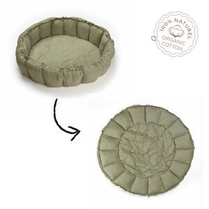 Play&Go Bloom detské hniezdo Organic Meadow Green