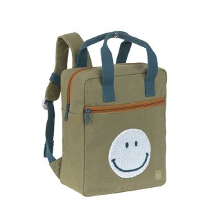 Detský hranatý batôžtek - Green Label Little One & Me Square Backpack Small Gots olive
