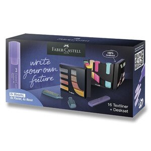 Zvýrazňovač Faber-Castell Textliner 46, stolná súprava, 16 ks