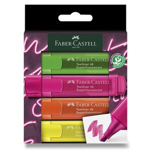 Zvýrazňovač Faber-Castell Textliner 46 Neon, 4 ks