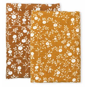 A Little Lovely Company - Mušelínové plienky, blossom - caramel - 2 ks